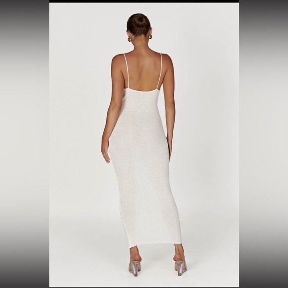 MESHKI Magnolia Knit Midi Dress - Ivory L - Picture 2 of 9